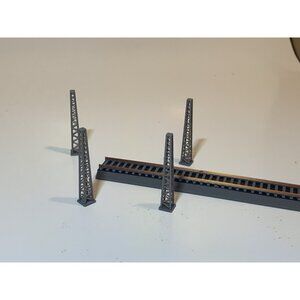 4X N Scale Steel Tower Masts – Signal / Utility / Bridge Supports – Model Train